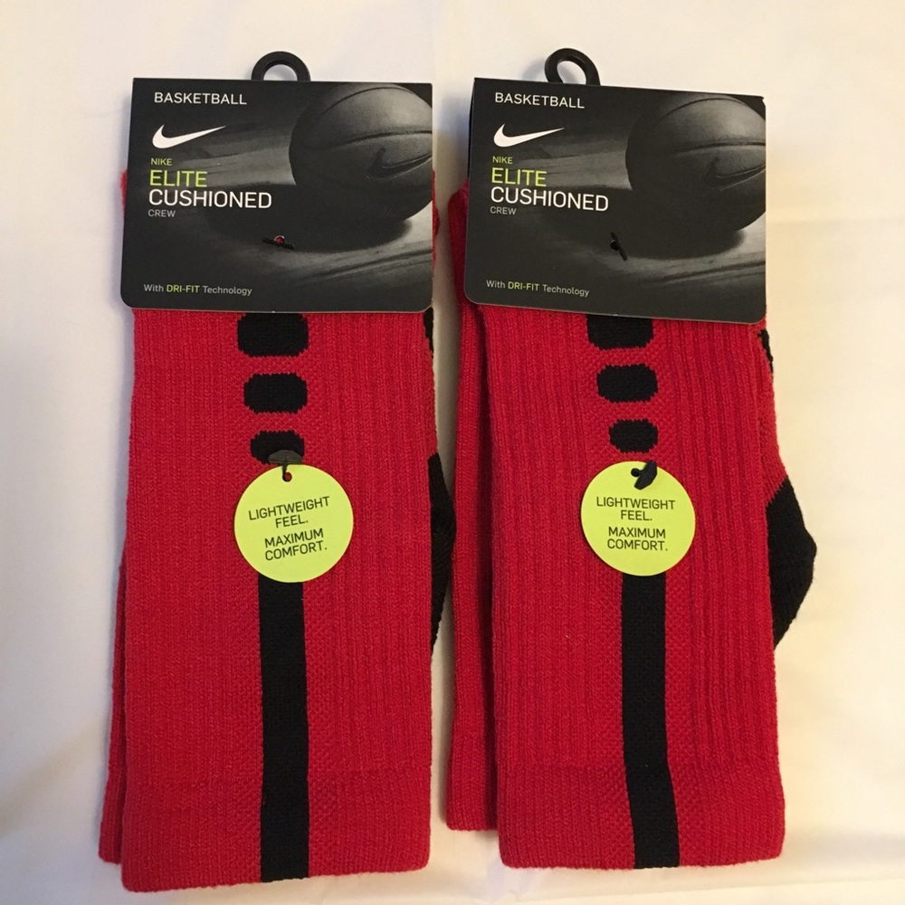2 pairs NIKE Elite Cushioned Basketball Crew socks - Picture 3 of 4